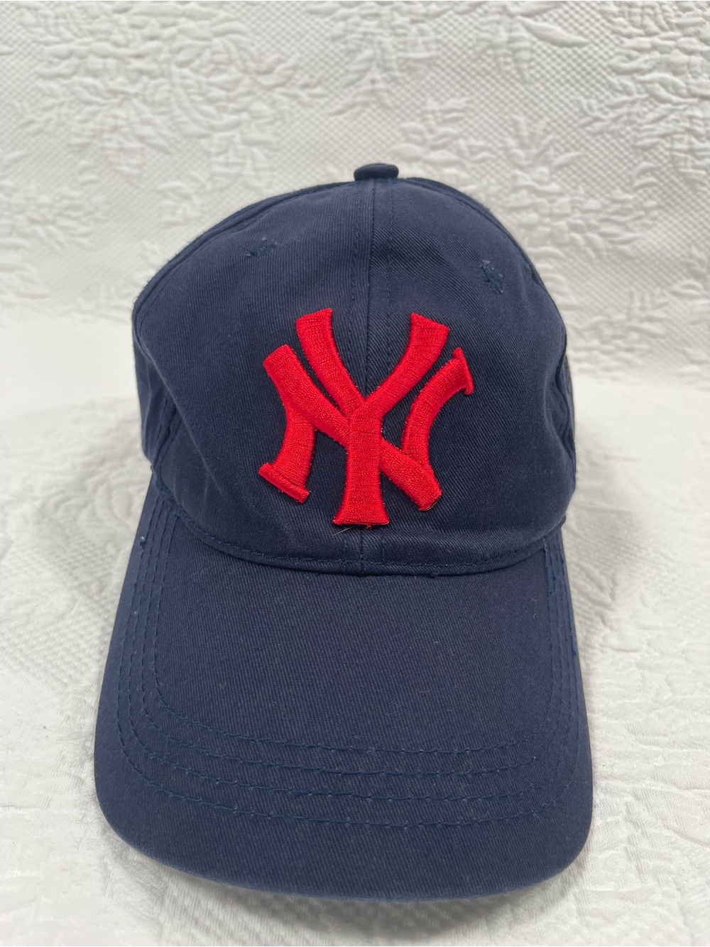 Kids Navy Cap with Red Team Emblem